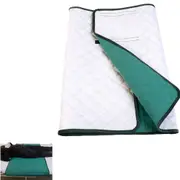 Absorbent Bed Pad Washable Tuckable Incontinence Bed Wetting Pad Sheet Protector-Green