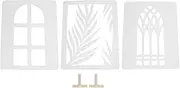 3PCS Light Shadow Boards Multiple Patterns Photo Window Board Set with Stand, PVC Foam Board, Suitable for Portrait Photography, 3D Light Shadow Setup