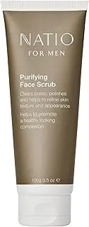 Natio Australia Purifying Face Scrub For Men 100g - Deep Exfoliating Face Wash - Improve Skin Texture, Remove Impurities, Pore-Cleansing - Vegan Friendly & Made in Australia
