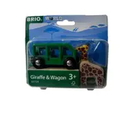 BRIO World - 33724 Giraffe and Wagon | 2 Piece Toy Train Accessory for Ages 3...