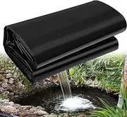 Large Pond Liners 4x6m 5x8m 6x10m 8x12m 10x15m HDPE Pond Lining Film for Streams Fountains and Garden Waterfall Damp Proof Tarp, Durable Heavy Duty Pools Membrane(5x8m(16.4x26.2ft))