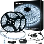 White LED Strip Lights, 65.6Ft Dimmable 6000K Bright White Strip Lighting,20M 12