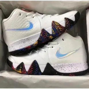 NIKE KYRIE 4 NCAA Irving 白 潑點 彩色底 籃球鞋 943807-104 男鞋