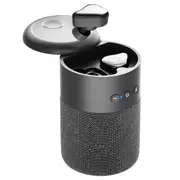 B20 2in1 Mini Portable Outdoor Wireless Speaker with Earphone Touch Control - Black