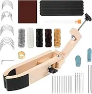 Leather Sewing Pony, Solid Table Desktop Horse Clamp, Portable Leather Sewing Kit, Adjustable Leather Craft Lacing Sewing Clamp, Versatile Stitching Leather Wood Clip with Handle for DIY Craft