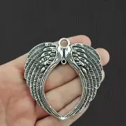 BULK 5 Angel Wings Antique Silver Tone Charms - SC5654