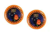 Have A Purr Fect Halloween Black Cat Plastic Serving Trays, 2