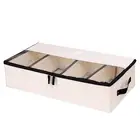 Shoes Organizer Reusable Wear-resistant under Bed Storage Case Fabric