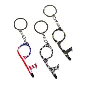 Non-Touch Door Opener / Button Pusher / Stylus / Keychain Tool Camo Patriotic