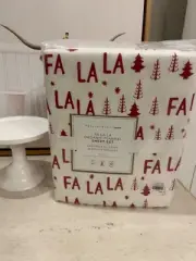NEW Pottery Barn Teen Fa La La Christmas Flannel XL Twin Sheet Set, Holiday