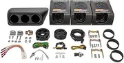 GlowShift Gauge Package Compatible with Subaru Impreza WRX STI 2002-2007 - Tinted 7 Color 30 PSI Boost/Vacuum, 100 PSI Oil Pressure & 300 F Oil Temp Gauges - Clock Replacement Triple Dashboard Pod