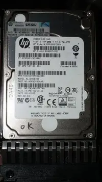 在飛比找Yahoo!奇摩拍賣優惠-HP二手良品 SAS 300GB 2.5吋硬碟10K萬轉68