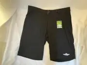 FLY GREEN DISC GOLF TOWEL POCKET PERFORMANCE SHORTS(TM) - BLACK SIZE 32
