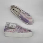 SUPERGA Womens Purple Cushioned Round Toe Platform Slip On Athletic Sneakers 38