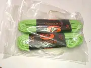 OrthoStep Waxed Very Thin Shoe Laces 40", 102 cm - Neon Green - New - 2 Pack