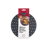 Daily Bake Reusable 22cm Non-Stick Silicone Air Fryer Liner Round Bake Mat Grey