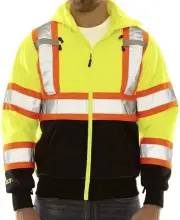 Tingley S78122c High Visibility Sweatshirt Hoodie X-Back 3XL Polyester ANSI 107