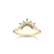 Genuine THOMAS SABO Ring with sun beams and colourful stones