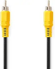 NEDIS Composite Video Cable | RCA | RCA | Nickel Plated | 480p | 10.0 m | Round | PVC | Black | Label