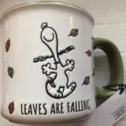 Peanuts~Snoopy~Lg.20 oz.~“LEAVES ARE FALLING”~FALL Coffee Cup/Mug~NEW~FAST SHIP