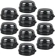 UTHCLO 10 Pack Stove Knob Covers Childproof Gas Stove Locks Oven Knob Guards for Safety Easy Install Black