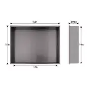 Sarlai Shower Niche 18" W x 4" H, Single Shelf Organizer Storage In Matte Black