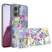 Design Transparent Bumper Hybrid Case for OnePlus Nord N20 5G COLORFUL FLOWERS