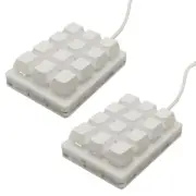 Ergonomic Keypad 12 Key Customizable Keyboard with Dedicated Media Controls