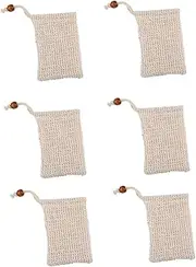 FRCOLOR 6 Pack Foaming Soap Scrub Soap Holder Easy Hanging Non-slip Gentle Material Drawstring for Quick Drying
