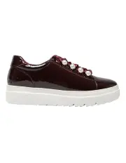 [Jane Debster] Bant Sneakers in Wine Crinkle Patent