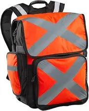 Caribee Pilbara Large Hi Vis Backpack with Reflective Safety Tape for Job Sites, Hunting, Motorcycling and Emergency Use