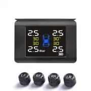 4 External Sensors Wireless Solar TPMS LCD Car Tire Pressure Monitoring System (for: Volkswagen)