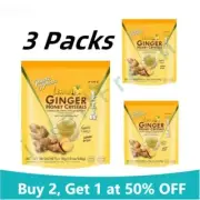 Ginger Honey Crystals, Lemon, Ginger Tea Herbal Tea 30 Sachets (3 Packs)