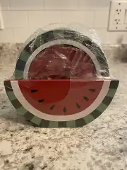 Watermelon Drink Coasters Set of 4 with Holder New Unused Decor