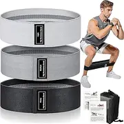 Resistance Bands Set, Portable Exercise Loops for Legs and HIPS, 3 Resistance Levels, Non-Slip Design, for Home Gym, Office, Yoga