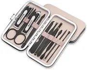 Nail Clippers Nail kit Manicure Set, Set Adult Stainless Steel Pedicure Kit Manicure Beauty Kit Portable Travel Beauty Kit(Gold)