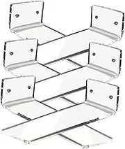 BIUDECO 6pcs Transparent Acrylic Floating Shoe Holders Wall Mounted Display Racks for Sports Shoes Collection Easy Installation Shelf for Organized Storage