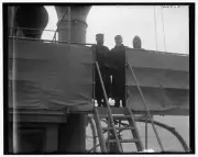 U.S.S. Raleigh, Capt. Coghlan and Executive Officer Phelps Navy c1900 Old Photo