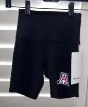 University Of Arizona Lululemon Black Align Shorts 6” Size 2
