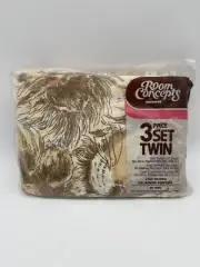 NOS Vintage BIBB SIMBA Lion Animal Jungle Twin Sheet Set