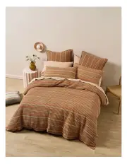 [Linen House] Dana Quilt Cover Set in Cinnamon