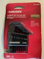 NEW Husky 10-Piece Hex Key SAE Wrench Set 614-028 METRIC HEX KEY