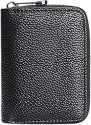 [Generic] Women's Purse, Women's Small Wallet with Many Compartments, Leather Wallet, Women's Small, Flat Purse for ID Card (Black, One Size)
