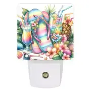 Flip Flops and Pina Coladas Custom LED Dusk to Dawn Night Light, Home Decor, ...