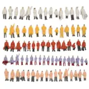 300* High-quality ABS Railway Train Layout 1:87 HO Scale Painted Figures Model