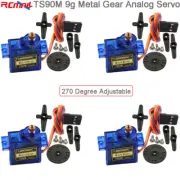 4pcs TS90M 9g Micro Analog RC Servo Motor Metal Gear 270 Degree for Smart Car
