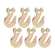 6 Pack G70 1/2" Clevis Grab Hooks Tow Chain Hook Flatbed Truck Trailer Tie Down