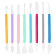 8pcs Plastic Clay Tools Double-Headed Modeling Sculpting Pottery Mixed Colors