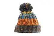 Beechfield Unisex Adults Corkscrew Knitted Pom Pom Beanie Hat (Retro Blue) (One Size)