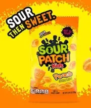 2 Bags Of SOUR PATCH KIDS Peach Soft & Chewy Candy, 8.07 oz